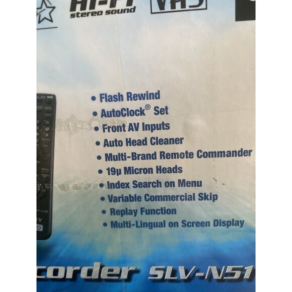 Vintage SONY VCR SLV-N51 - New In Sealed Box - Hi-Fi Stereo Sound - Picture 6 of 9